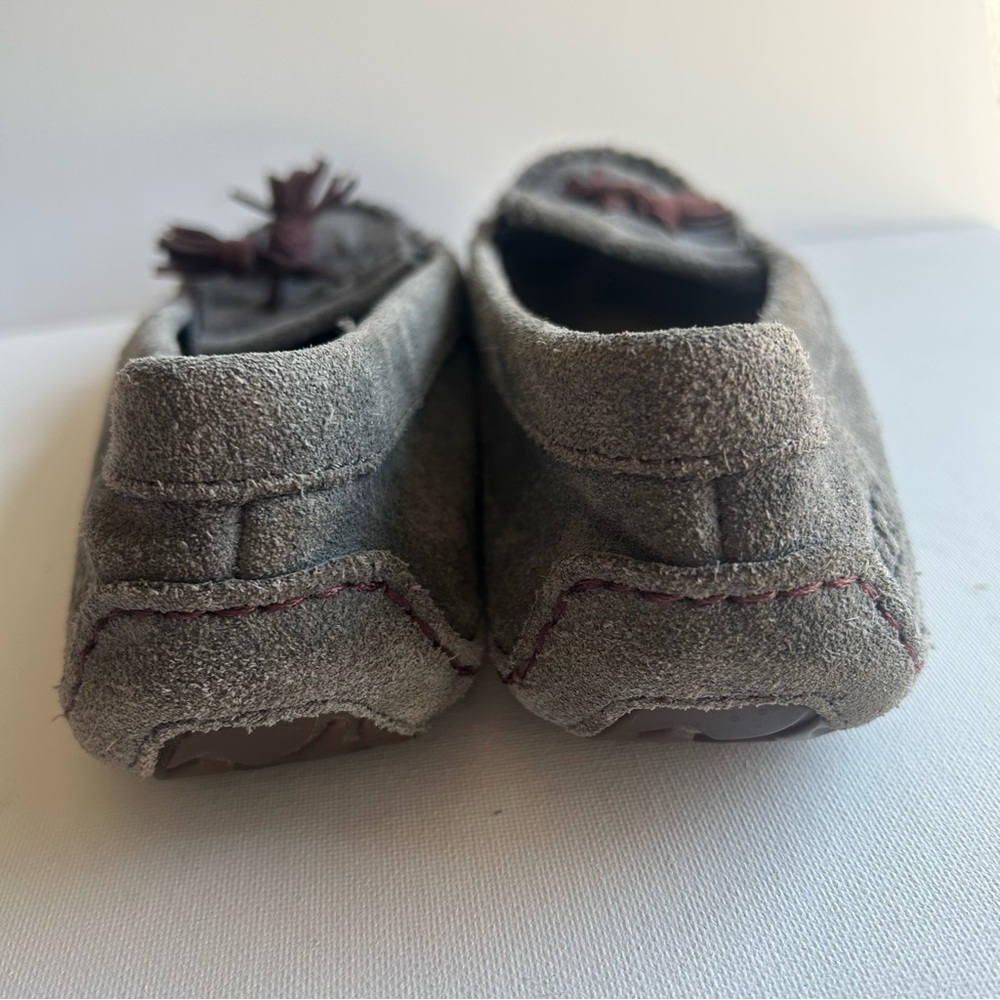 Ugg Wool Sheepskin Lizzy Moccasin Slippers Slip On House Shoe Gray Women's Sz 8 - Picture 5 of 9